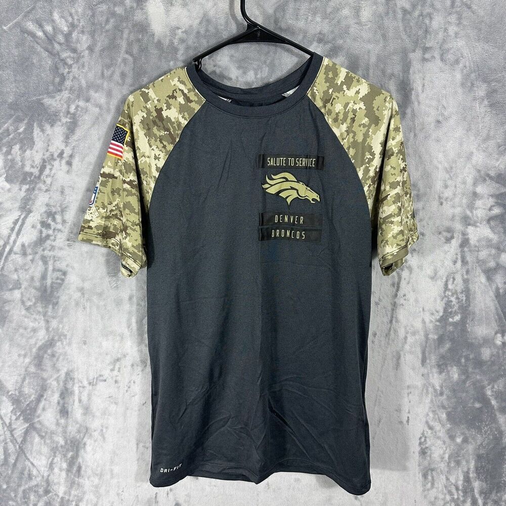 Nike Denver Broncos Salute to Service Black & Olive Camo Short Sleeve Tee